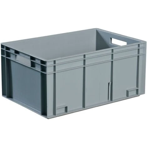 Conteneur De Transport Gerbables L600xl400xH170 Mm Gris PP Poignée Traversante P 3 Conteneur De Transport Gerbables L600xl400xH170 Mm Gris PP Poignée Traversante P