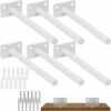 Support D'étagère Flottante De 6 Paquets Ø12 X 150mm De Longs Supports De Tablette Dissimulée Invisibles Pour Mur De Planche à Plateaux à Plateaux Aveugles De Stockage Aveugle Caché - Blanc -Stanleyfaco Magasin 38606471 1