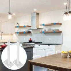 Support D'étagère Flottante De 6 Paquets Ø12 X 150mm De Longs Supports De Tablette Dissimulée Invisibles Pour Mur De Planche à Plateaux à Plateaux Aveugles De Stockage Aveugle Caché - Blanc -Stanleyfaco Magasin 38606471 5