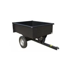 Remorque Avec Benne Soudée, Capacité 226kg, Panneau Arrière Amovible, Pneumatiques 12''