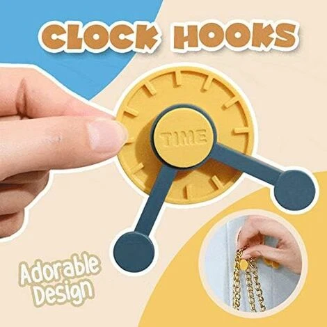 Crochet Adhésif Rotatif à 360° Sans Perforation - Cintre Universel En Forme De Cloche - Petit Crochet Pour Accessoires Pratique Et Pratique Pour La Cuisine Ou Le Bureau GrooFoo (Bleu Foncé + Jaune Brl 4 Crochet Adhésif Rotatif à 360° Sans Perforation - Cintre Universel En Forme De Cloche - Petit Crochet Pour Accessoires Pratique Et Pratique Pour La Cuisine Ou Le Bureau GrooFoo (Bleu Foncé + Jaune Brl – Image 2