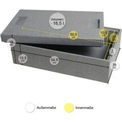 Caisse Isotherme PS Gris, 54,5x35x18 Cm, Paroi : 2 Cm 9 Caisse Isotherme PS Gris, 54,5x35x18 Cm, Paroi : 2 Cm -Stanleyfaco Magasin 3997046 3