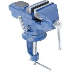 Etau De Table Tournant 360° Avec Enclume Fixation Rapide Et Serrage Par Griffe