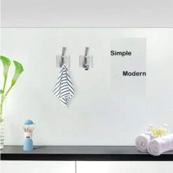 Crochets Adhésifs Crochets à Serviettes Crochets Muraux Robustes Crochets De Porte étanches En Acier Inoxydable Supports De Cuisine/salle De Bain Cintres Antidérapants Pour Serviettes, Peignoirs, Sacs Et Manteaux (4 Pièces En Acier Inoxydable) -Stanleyfaco Magasin 40296243 5