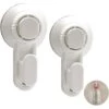 Crochet à Ventouse De Douche, Ventouse Réutilisable, Tenture Murale Imperméable Et Solide, Crochet à Ventouse Lourd En Luffa Détachable Pour Salle De Bain Et Cuisine 2 Pièces (blanc) -Stanleyfaco Magasin 40296304 1