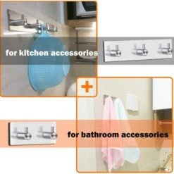 Crochet D'aspiration Deux Ventouses à Vide Équipement Lourd Fenêtre En Verre étanche Détachable Avec Crochet En Métal Crochet Mural Cuisine Salle De Bain Douche Serviette Palan Clé Appareil-Argent -Stanleyfaco Magasin 40296312 3