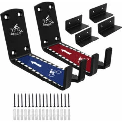 Support Mural Pour Pédale 2 Vélos Suspension Pour E-bikes, MTB, Road Bike Wall Mount