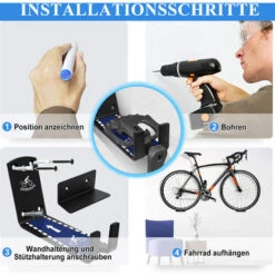 Support Mural Pour Pédale 2 Vélos Suspension Pour E-bikes, MTB, Road Bike Wall Mount 11 Support Mural Pour Pédale 2 Vélos Suspension Pour E-bikes, MTB, Road Bike Wall Mount -Stanleyfaco Magasin 40298258 5