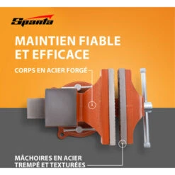 SPARTA - Etau D’établi Pivotant - 125 Mm -Stanleyfaco Magasin 41685961 3