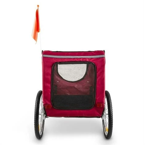 King Rex Attelage à Vélo Remorque Pour Chien 250 L 40 Kg Tube En Acier Rouge-noir 6 King Rex Attelage à Vélo Remorque Pour Chien 250 L 40 Kg Tube En Acier Rouge-noir – Image 4