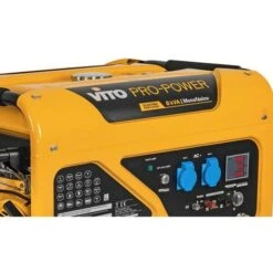 Groupe électrogène 8kVA 15CV 6500W 230V Monophasé Essence 4T Démarreur Electrique Protection AVR Autonomie 8h VITO -Stanleyfaco Magasin 43047129 2
