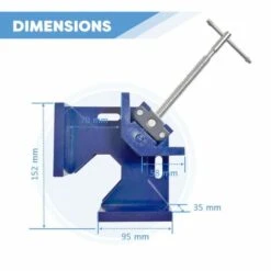Étau D'Angle Droit à Vis - 95 X 70mm - Serrage à Double Pivot - Serre Joint à Onglet 90 Degrés - Robuste En Fonte D'Aluminium - Outil Précision, Idéal Pour Menuisier, Charpentier, Bricoleur - DIAMWOOD -Stanleyfaco Magasin 44820965 3