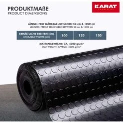 Tapis En Caoutchouc Bouton Plat Noir 100 X 50 Cm -Stanleyfaco Magasin 46903374 4