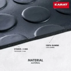 Tapis En Caoutchouc Bouton Plat Noir 100 X 50 Cm -Stanleyfaco Magasin 46903374 5