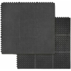 Dalle En Caoutchouc Ultra Résistant Système Connectable 92 X 92 Cm