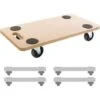 AREBOS Planche à Roulettes 4 Pièces Jusqu'à 200 Kg De Charge Roulettes De Transport Roulettes De Meubles -Stanleyfaco Magasin 48889641 1