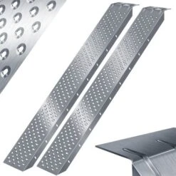 MASKO® 2X Rampe D'accès 400 Kg Rampe De Chargement Rail De Chargement Acier Galvanisé Antidérapant 200 Kg Pièce Max 400 Kg La Paire. Rampe De Chargement Pour Moto Tout-terrain Quad Voiture Ramp