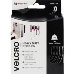 VELCRO® VEL-EC60241 Bande Auto-agrippante à Coller Partie Velours Et Partie Agrippante, Extra-fort (L X L) 1000 Mm X 50