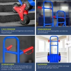 Masko® Diable Pour Escaliers Diable à Sac Diable De Transport D’une Charge Maximale De 200 kg Monte-escalier Chariot De Transport, Jaune -Stanleyfaco Magasin 51246708 4