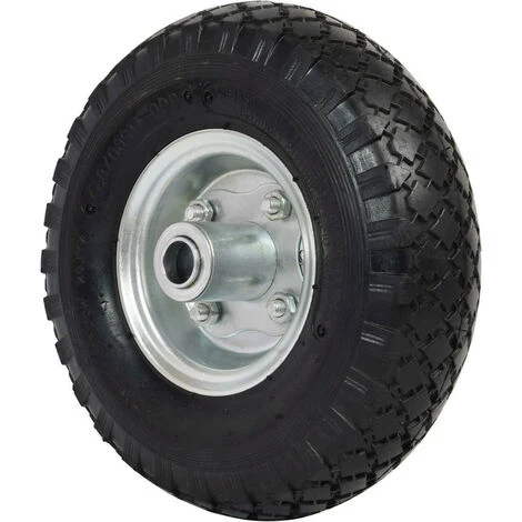 Roue De Diable Gonflable 260x85mm - 3.00-4 Alésage 20mm Jante Acier 3 Roue De Diable Gonflable 260x85mm - 3.00-4 Alésage 20mm Jante Acier