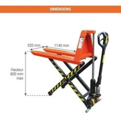 Transpalette Haute Levée - Charge 1000kg - Fourches 1190x520mm - JL5210 -Stanleyfaco Magasin 5438437 2