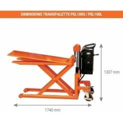 Transpalette électrique Grande Stabilité - Charge 500kg - Fourches 1115x538mm - PEL50S -Stanleyfaco Magasin 5438449 3