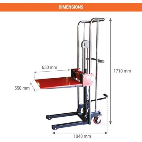 Gerbeur Manuel - Charge 400kg - Levée De 85 à 1500mm - SPJ4150 4 Gerbeur Manuel - Charge 400kg - Levée De 85 à 1500mm - SPJ4150 – Image 2