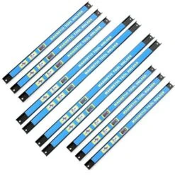 Kit 10 Barres Porte-outils 6x46 Et 4x61cm Barres Magnétiques Acier Rangement Atelier Montage Mural