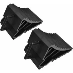 2 Pièces Cales De Roue Voiture, Cale De Roue En Plastique Avec Poignée Bloc Anti-dérapant Pneu Butée D'alignement De Roue Base Antidérapante Pour Voiture Durable Noir 15.5 X 9 X 9.8cm,Versailles -Stanleyfaco Magasin 54827788 5