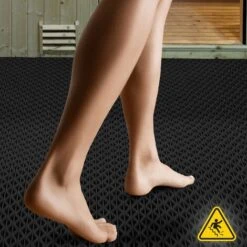 Tapis Hygiénique Antidérapant Pour Les Zones Pieds-nus Noir 90 X 50 Cm -Stanleyfaco Magasin 55024831 5
