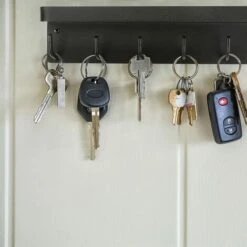 Porte-clés Mural à 6 Crochets, Organiseur De Courrier Adhésif Avec Crochets à Clés, étagère Murale Décorative Pour Entrée, Couloir, Maison (noir) 10 Porte-clés Mural à 6 Crochets, Organiseur De Courrier Adhésif Avec Crochets à Clés, étagère Murale Décorative Pour Entrée, Couloir, Maison (noir) -Stanleyfaco Magasin 56628401 4