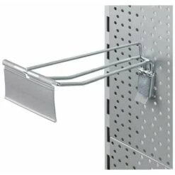 Crochet Rayonnage Magasin Double Acier 250mm Avec étiquette De Prix Pour Rayon Support Présentatoir étagère Broche Panneau Perforé