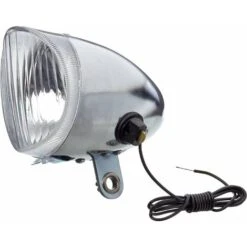 Feu Dynamo Avant Chromé 6V Avec Câble électrique Et Ampoule Vélo Phare Cyclomoteur Mobylette Tracteur -Stanleyfaco Magasin 59014106 3