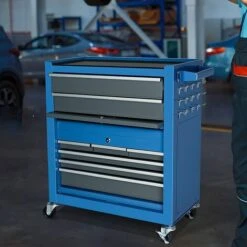 AIRAJ Grandes Armoires Murales Chariot D'Atelier Portable Et Chariot à Outils Avec Roues, Rangement D'Outils Et D'Équipements Lourds, Avec 10 Crochets Sur Le Côté Pour Ateliers Et Armoires à Outils Ménagers -Stanleyfaco Magasin 59869803 4