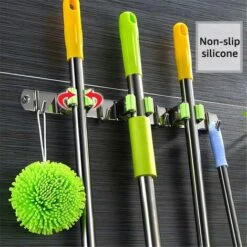 DENUOTOP Porte-outils De Jardin Porte Balai Mural Mur Mop Monté Et Broom Holder, Broom Organiseur Balai Support En Acier Inoxydable à Balai Pour Cuisine Salle De Bains Jardin Et Bureau -A -Stanleyfaco Magasin 60007217 4