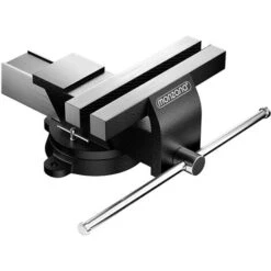 Étau D’établi 125/150mm écartement Acier Chrome Pivotable 360° Enclume Atelier 125mm (de)