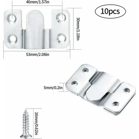 DENUOTOP 10 Pièces Support Montage Encastré Dissimulé, Supports Suspension Emboîtement Robuste, Connecteur De Meubles, Matériel Suspension Mural Acier Inox Suspendu Pour Photos, Miroirs, Sffichage D'i 4 DENUOTOP 10 Pièces Support Montage Encastré Dissimulé, Supports Suspension Emboîtement Robuste, Connecteur De Meubles, Matériel Suspension Mural Acier Inox Suspendu Pour Photos, Miroirs, Sffichage D'i – Image 2
