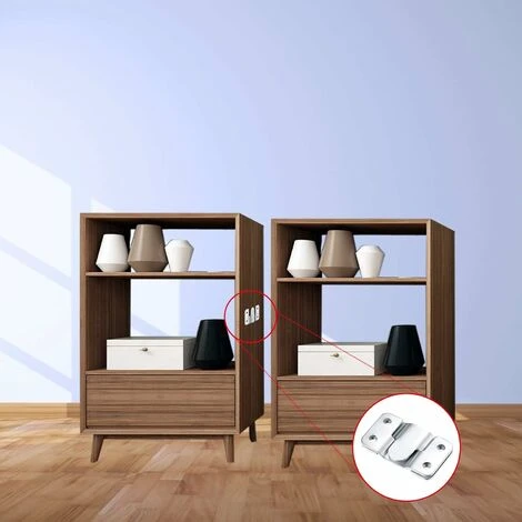 DENUOTOP 10 Pièces Support Montage Encastré Dissimulé, Supports Suspension Emboîtement Robuste, Connecteur De Meubles, Matériel Suspension Mural Acier Inox Suspendu Pour Photos, Miroirs, Sffichage D'i 7 DENUOTOP 10 Pièces Support Montage Encastré Dissimulé, Supports Suspension Emboîtement Robuste, Connecteur De Meubles, Matériel Suspension Mural Acier Inox Suspendu Pour Photos, Miroirs, Sffichage D'i – Image 5