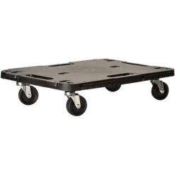 Plateforme à Roulettes En Polypropylène 580 X 380 X H 40 Mm Monté 580 X 380 X H 120 Mm Avec Système D'attache Pour étendre La Plate-Forme.