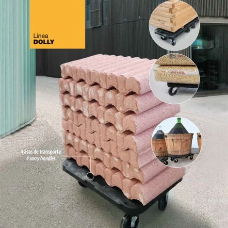 Plateforme à Roulettes En Polypropylène 580 X 380 X H 40 Mm Monté 580 X 380 X H 120 Mm Avec Système D'attache Pour étendre La Plate-Forme. 4 Plateforme à Roulettes En Polypropylène 580 X 380 X H 40 Mm Monté 580 X 380 X H 120 Mm Avec Système D'attache Pour étendre La Plate-Forme. – Image 2