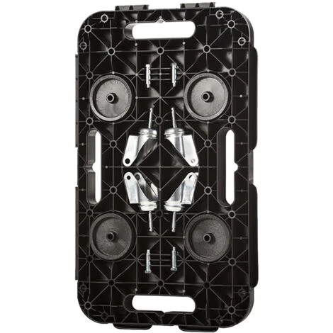 Plateforme à Roulettes En Polypropylène 580 X 380 X H 40 Mm Monté 580 X 380 X H 120 Mm Avec Système D'attache Pour étendre La Plate-Forme. 6 Plateforme à Roulettes En Polypropylène 580 X 380 X H 40 Mm Monté 580 X 380 X H 120 Mm Avec Système D'attache Pour étendre La Plate-Forme. – Image 4