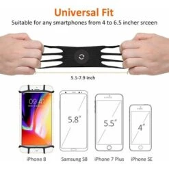 LYCXAMES -- Support Téléphone Vélo, Universel Support Vélo Du Guidon Silicone Avec 360° Rotation Compatible Avec 4,0-6,5 Pouces Smartphones Pour Bicyclette & Moto (Noir) -Stanleyfaco Magasin 63750667 3