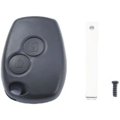 Coque De Clé Sans Lame Compatible Avec Renault Clio 3, Twingo 2, Master 3, Kangoo 2, Trafic Et Modus Boitier Clef Plip Voiture Utilitaire Télécommande 2 Boutons (Noir)，Lilaris -Stanleyfaco Magasin 63912934 4