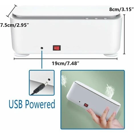 Nettoyeur à Vibrations à Haute Fréquence 350ML Appareil De Nettoyage 45000Hz Machine à Bac Nettoyant Vibrations à Haute Fréquence Cleaner Pour Lunettes Bijoux Montres Bagues Colliers Rasoirs Prothèses 6 Nettoyeur à Vibrations à Haute Fréquence 350ML Appareil De Nettoyage 45000Hz Machine à Bac Nettoyant Vibrations à Haute Fréquence Cleaner Pour Lunettes Bijoux Montres Bagues Colliers Rasoirs Prothèses – Image 4