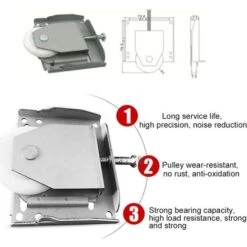 2pcs / Set Coulissante Armoire Porte Rouleau Meubles En Métal Poulie Penderie Galets De Roulement 11 2pcs / Set Coulissante Armoire Porte Rouleau Meubles En Métal Poulie Penderie Galets De Roulement -Stanleyfaco Magasin 65263918 5