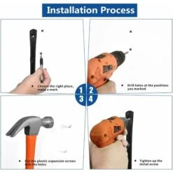 Crochets De Rangement Robustes Pour Garage, Support Mural Universel, Support Mural En U, Crochets à Suspendre Pour Vélo, Chaise, échelle, Tuyau, Outils, Abri De Jardin -Stanleyfaco Magasin 65500794 5