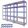 3 X T-Rax 90 Cm Bleu Entrepôt Compartiments De Rangement/abri De Jardin/Garage En Rayonnage Rangement Utilitaire Avec Maillet En Caoutchouc 2 3 X T-Rax 90 Cm Bleu Entrepôt Compartiments De Rangement/abri De Jardin/Garage En Rayonnage Rangement Utilitaire Avec Maillet En Caoutchouc -Stanleyfaco Magasin 66344068 1