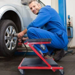 Froadp 92x44x12cm Chariot De Montage 2 En 1 Pour Voiture, Chariots De Visite Et Tabourets à Roulettes, Siège Pliable, Tabourets D'atelier Avec 6 Roues Rotatives à 360 °, Charge Maximale 150 Kg -Stanleyfaco Magasin 66347751 4