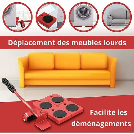 Kit De Déplacement De Meubles ARTECSIS – Souleve Jusqu’à 150kg / Lève Porte, Déplace Meubles / Cric Pour Meuble + 4 Roulettes 5 Kit De Déplacement De Meubles ARTECSIS – Souleve Jusqu’à 150kg / Lève Porte, Déplace Meubles / Cric Pour Meuble + 4 Roulettes – Image 3