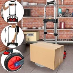 Froadp Chariot à Bagages Pliable En Acier Avec Poignée Et Roues Réglables En Hauteur Évolutif Jusqu'à 60 Kg Fourgon De Charge Pour Le Transport Des Bagages Camping Pique-nique Voyage Shopping 9 Froadp Chariot à Bagages Pliable En Acier Avec Poignée Et Roues Réglables En Hauteur Évolutif Jusqu'à 60 Kg Fourgon De Charge Pour Le Transport Des Bagages Camping Pique-nique Voyage Shopping -Stanleyfaco Magasin 67452976 3